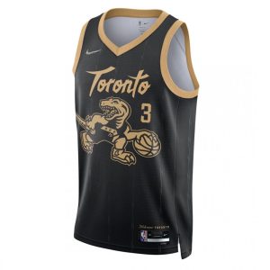 Men's Toronto Raptors OG Anunoby #3 Nike Black 2021 Swingman Jersey City Edition Classy