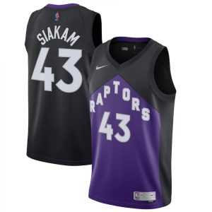 Men's Toronto Raptors Pascal Siakam Splendid #43 Nike Black&Purple 2021 Swingman NBA Jersey Earned Edition