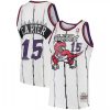 Men's Toronto Raptors Vince Carter #15 White 1998 99 Hardwood Classics Swingman Fantastic Jersey
