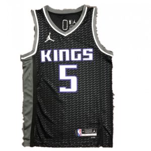 Men's Unique Sacramento Kings De'Aaron Fox #5 Jordan Black 2021/22 Swingman NBA Jersey City Edition