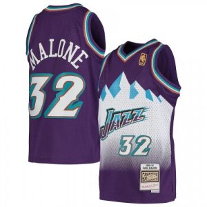 Men's Utah Superior Jazz Karl Malone #32 Throwback Purple 91 92 Hardwood Classics Jersey