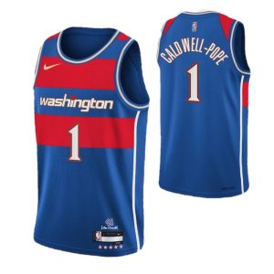 Men's Washington Wizards Caldwell Pope #1 Nike Royal 2021/22 Swingman NBA Jersey City Phenomenal Edition