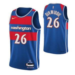 Men's Washington Wizards Spencer Dinwiddie #26 Nike Royal 2021/22 Swingman Stunning NBA Jersey City Edition