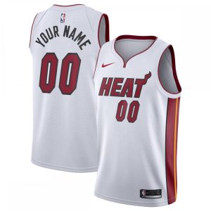 Miami Heat Nike 2020/21 Swingman Custom Jersey Association Edition Alluring White