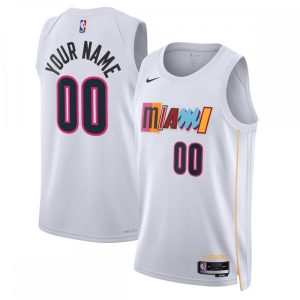 Miami Heat Nike Unisex 2022/23 Swingman Custom Impressive Jersey City Edition White