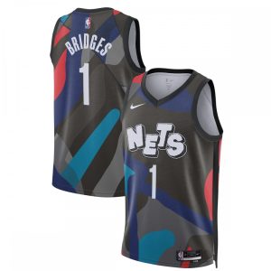 Mikal Bridges Brooklyn Nets Nike Unisex 2023/24 Swingman Jersey Black City Dashing Edition