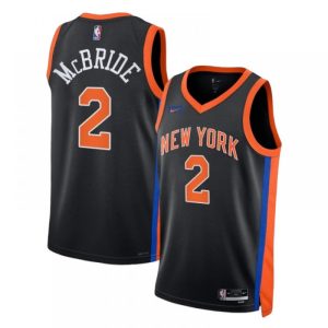 Miles McBride New York Knicks Nike Unisex Outstanding 2022/23 Swingman Jersey City Edition Black