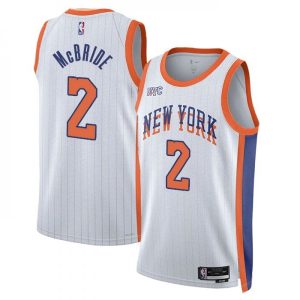 Miles McBride Premium - grade New York Knicks Nike Unisex 2024/25 Swingman Player Jersey City Edition White