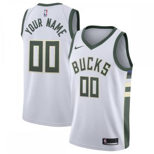 Milwaukee Bucks Nike 2020/21 Luxurious Swingman Custom Jersey Association Edition White