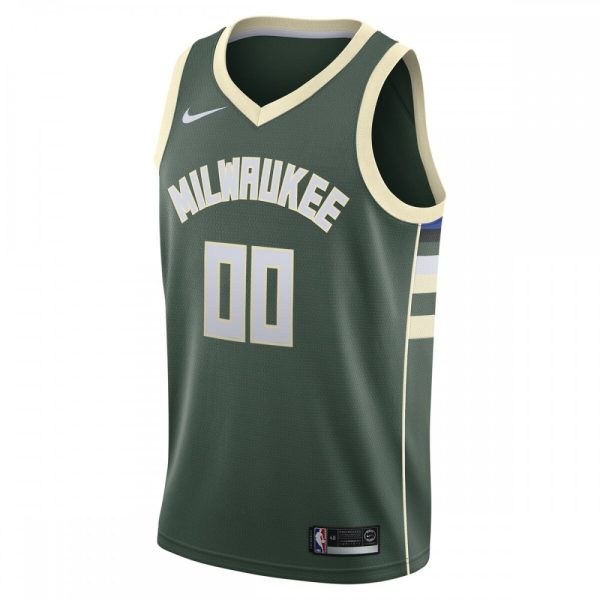 Milwaukee Bucks Nike Swingman Custom Jersey Green Amazing Icon Edition - Image 2