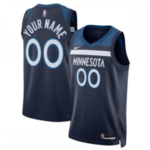 Minnesota Timberwolves Nike Unisex 2022/23 Swingman Prime Custom Jersey Navy Icon Edition