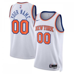 New York Knicks Exquisite Nike Unisex 2022/23 Swingman Custom Jersey White Association Edition