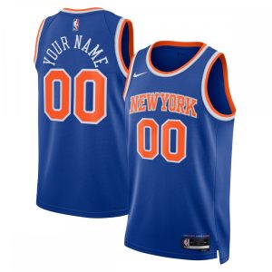New York Knicks High - quality Nike Unisex 2022/23 Swingman Custom Jersey Blue Icon Edition