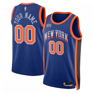 New York Knicks Nike Unisex 2023/24 Custom Swingman Jersey Blue City Edition Superior