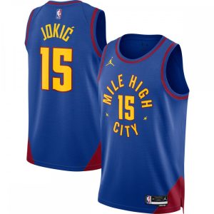 Nikola Jokic Denver Nuggets Jordan Brand 2022/23 Statement Captivating Edition Swingman Jersey Blue