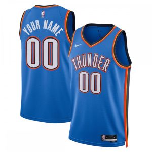 Oklahoma City Thunder Nike Unisex 2022/23 Swingman Custom Jersey Blue Delightful Icon Edition
