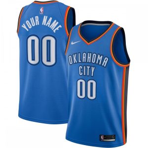 Oklahoma Sophisticated City Thunder Nike Swingman Custom Jersey Blue Icon Edition