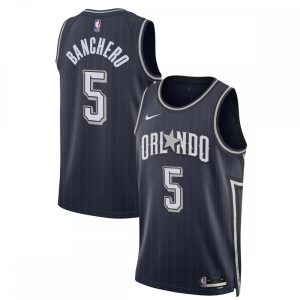 Paolo Banchero Orlando Remarkable Magic Nike Unisex 2023/24 Swingman Jersey Navy City Edition