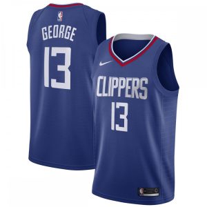 Paul George LA Clippers Nike 2019/20 Swingman Jersey Impressive Blue Icon Edition
