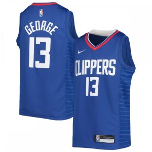 Paul George LA Clippers Nike Youth Prime 2021/22 Diamond Swingman Jersey Icon Edition Royal