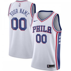 Philadelphia 76ers Nike Elegant 2020/21 Swingman Custom Jersey Association Edition White