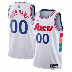 Philadelphia 76ers Nike Unisex 2024/25 Custom Superb Swingman Jersey City Edition White