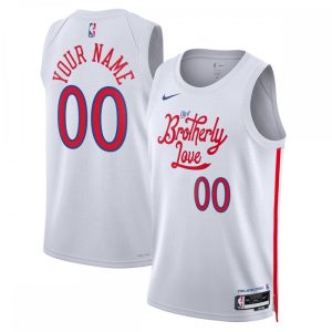 Philadelphia Charming 76ers Nike Unisex 2022/23 Swingman Custom Jersey City Edition White