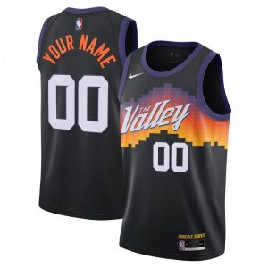 Phoenix Suns Nike 2020/21 Impressive Swingman Custom Jersey Black City Edition