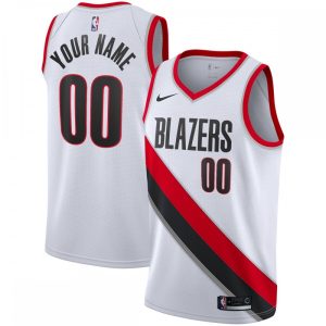 Portland Trail Blazers Nike Striking 2020/21 Swingman Custom Jersey Association Edition White