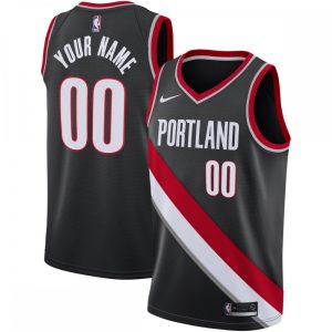 Portland Trail Distinguished Blazers Nike 2020/21 Swingman Custom Jersey Icon Edition Black