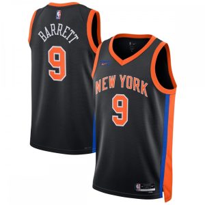 RJ Barrett New York Knicks Premium Nike Unisex 2022/23 Swingman Jersey City Edition Black