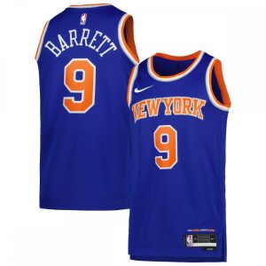 RJ Barrett New York Outstanding Knicks Nike Unisex 2022/23 Swingman Jersey Icon Edition Blue
