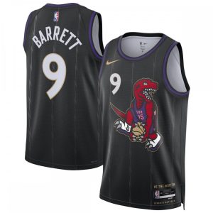 RJ Barrett Toronto Raptors Delightful Nike Unisex 2024/25 Swingman Player Jersey City Edition Black