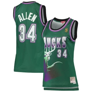 Ray Allen Milwaukee Bucks Refined Women's 1996/97 Hardwood Classics Swingman Jersey Green