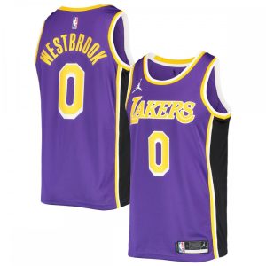 Russell Westbrook Los Angeles Lakers Marvelous Jordan Brand 2021/22 Swingman Jersey Statement Edition Purple
