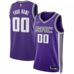 Sacramento Kings Marvelous Nike 2021/22 Diamond Swingman Custom Jersey Icon Edition Purple