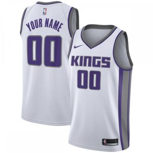 Sacramento Kings Nike 2020/21 Fabulous Swingman Custom Jersey Association Edition White