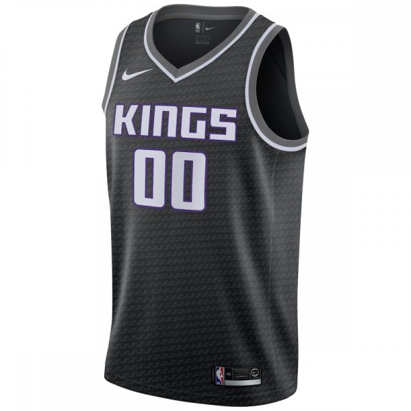 Sacramento Kings Nike Swingman Custom Charming Jersey Black Statement Edition - Image 2