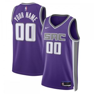 Sacramento Kings Nike Unisex 2022/23 Swingman Custom Charming Jersey Purple Icon Edition