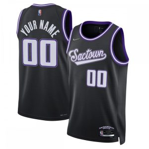 Sacramento Marvelous Kings Nike 2021/22 Swingman Custom Jersey City Edition Black