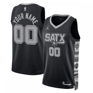 San Antonio Spurs Jordan Brand Unisex 2022/23 Swingman Custom Jersey Fabulous Statement Edition Black