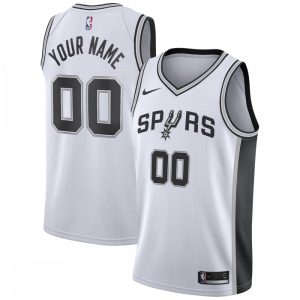 San Antonio Spurs Nike 2020/21 Glamorous Swingman Custom Jersey Association Edition White