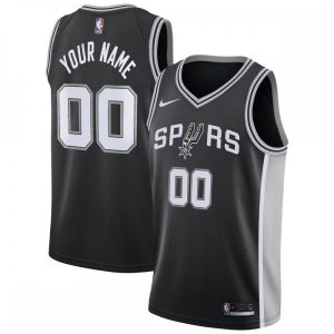San Antonio Spurs Nike Swingman Custom Jersey Black Icon Edition Exquisite