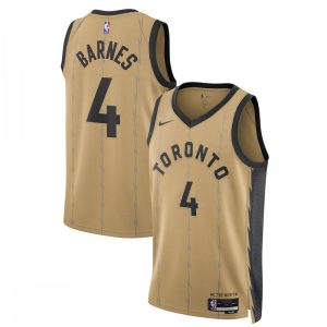 Scottie Barnes Toronto Raptors Nike Unisex 2023/24 Swingman Jersey Gold Elegant City Edition