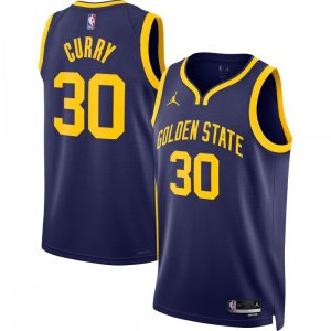 Stephen Curry Delightful Golden State Warriors Jordan Brand 2022/23 Statement Edition Swingman Jersey Navy