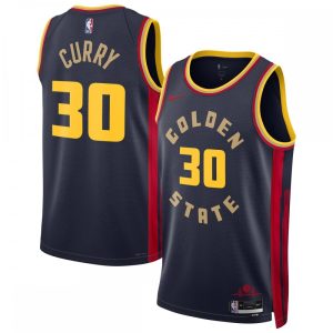 Stephen Curry Golden State Warriors Nike Unisex 2024/25 Notable Swingman Player Jersey City Edition Navy