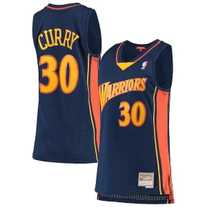 Stephen Curry Golden State Warriors Women's 2009 10 Hardwood Classics Swingman Jersey Elegant Navy