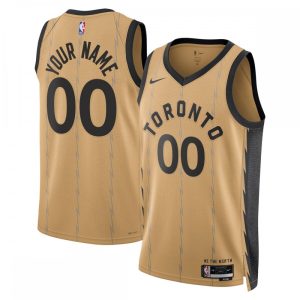 Toronto Stylish Raptors Nike Unisex 2023/24 Custom Swingman Jersey Gold City Edition