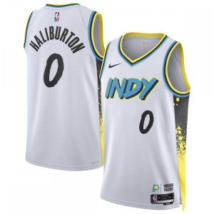 Tyrese Haliburton Indiana Pacers Nike Unisex 2024/25 Swingman Dashing Player Jersey City Edition White