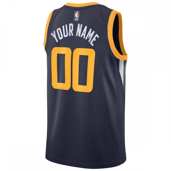 Utah Jazz Nike Stylish Swingman Custom Jersey Navy Icon Edition - Image 3